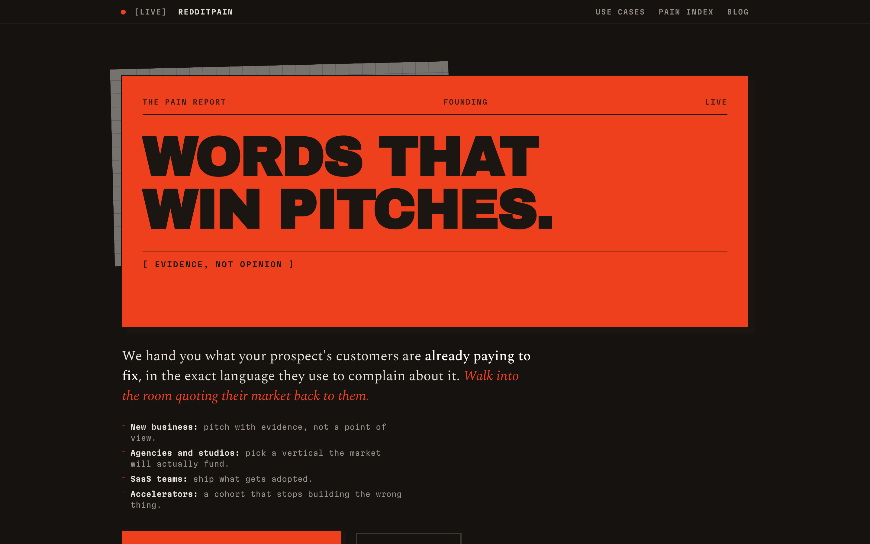 Websites and landing pages